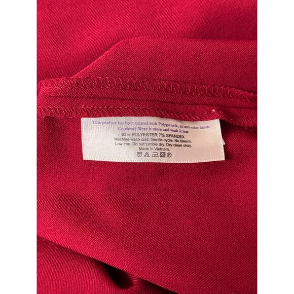 MM LaFleur The Emily Dress 4 Womens Red Tailored Fit 3/4 Sleeve Square Neck - Picture 9 of 10